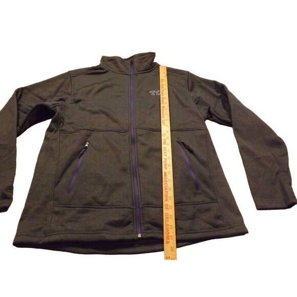 NCAA Colosseum Fleece Men Sz L Full Zip TCU Horned Frogs Long Sleeve Pockets - Picture 3 of 9